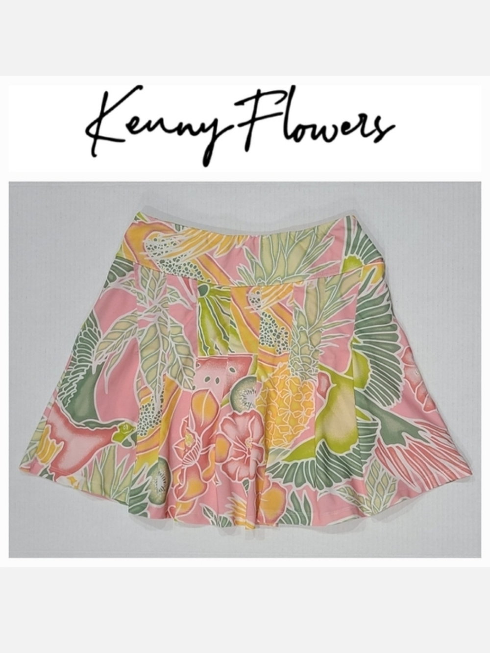 Kenny Flowers Ladies Tropical Print Country Club Skort Sz